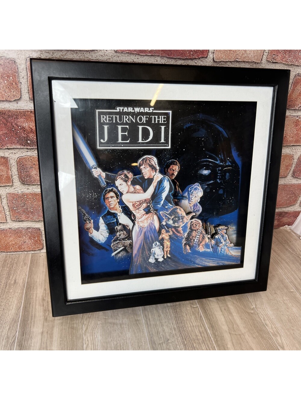 Collectible Star Wars Return of the Jedi 3D Shadow Box Picture - Black Frame 14”